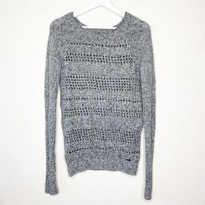 Abercrombie & Fitch Gray Open Knit Sweater Sz XS